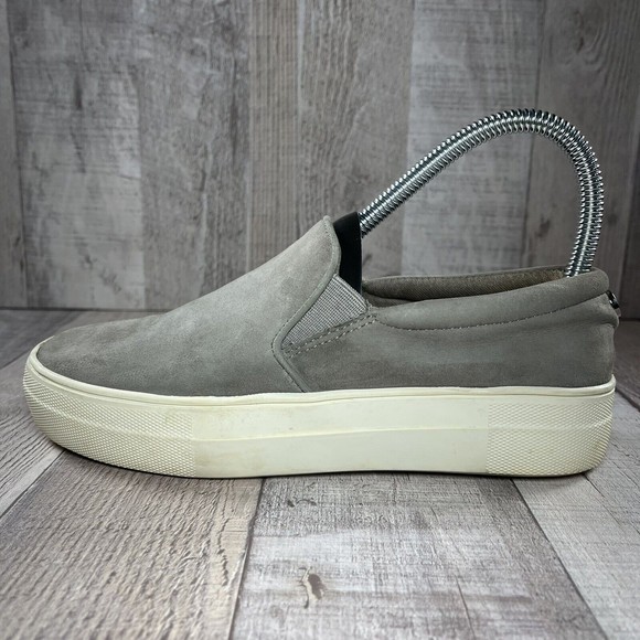 Steve Madden Women's Gills Platform Suede Leather Shoes Slip-On Gray Size 5.5 M - Picture 7 of 13